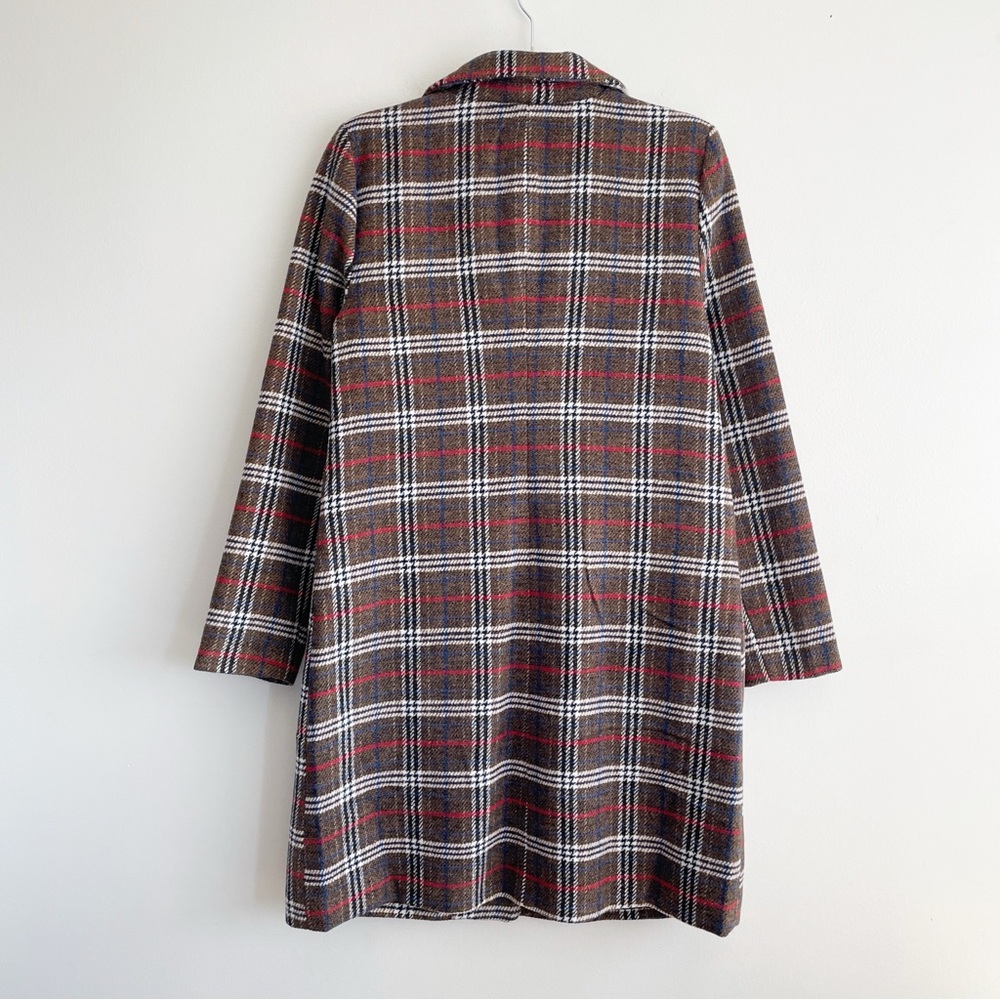 Urban Republic plaid long coat jacket shacket blazer preppy academia holiday M - Picture 5 of 14